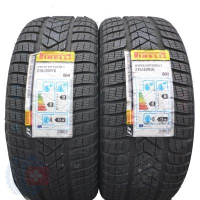 3. Opony 215/45 R16 4x PIRELLI 86H Winter Sottozero 3 Zimowe 2016 Nieużywane 