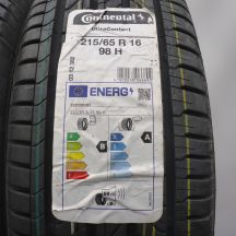 2. Opony 215/65 R16 4x CONTINENTAL 98H UltraContact Letnie 2023 Nieużywane 