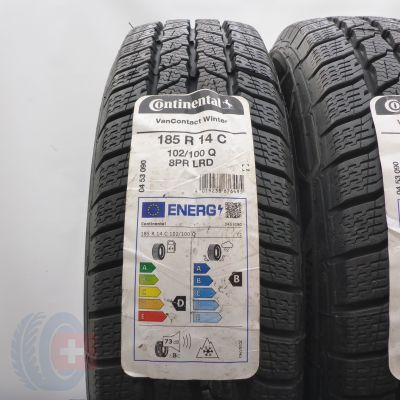 2. Opony 185/80 R14C 2x CONTINENTAL 102/100Q VanContact Winter Zimowe 2022