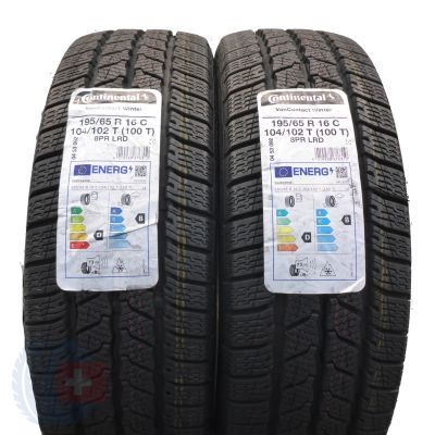 Opony 195/65 R16C 2x  CONTINENTAL 104/102T VanContact Winter Zimowe 2022 Nieużywane 