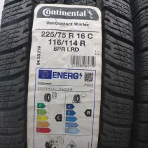 3. Opony 225/75 R16C 4x CONTINENTAL 116/114R VanContact Winter Zimowe 2022 Nieużywane