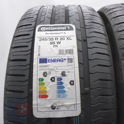2. Opony 245/35 R20 2x CONTINENTAL 95W XL EcoContact 6 Letnie 2021 