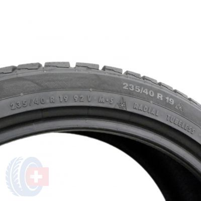 6. 2 x CONTINENTAL 235/40 R19 92V XL N0 6.5mm ContiWinterContact TS 830 P Zima