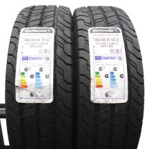 3. Opony 195/65 R16C 4x CONTINENTAL 104/102T ContiVanContact 100 Letnie 2021/22 Jak Nowe