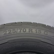 6. Opony 225/70 R15C 2x CONTINENTAL 112/110R ContiVanContact 100 Letnie 2015/18 8-8,2mm