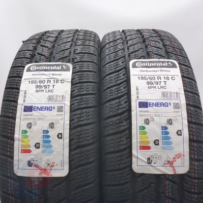 4. Opony 195/60 R16C 4x CONTINENTAL 99/97T VanContact Winter Zimowe 2022 