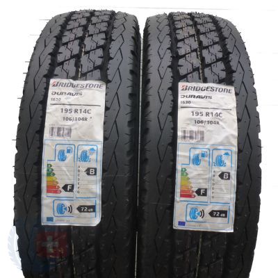 2 x BRIDGESTONE 195/80 R14 C 106/104R Duravis R630 Lato 2017