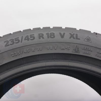 5. Opony 235/45 R18 2x CONTINENTAL 98V XL  WinterContact TS 870 P Zimowe 2021/23 6,5-7,5mm 