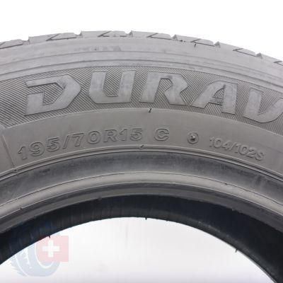 6. Opony 195/70 R15C 2x BRIDGESTONE 104/102S Duravis R660 Letnie 2021 9,5-9,2mm