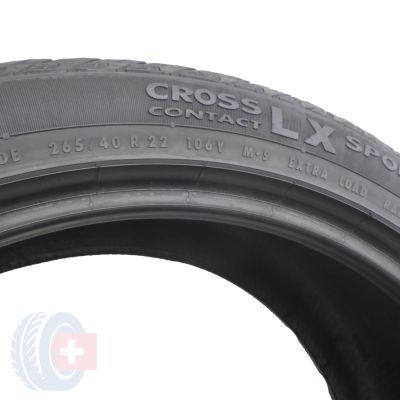 7. 2 x CONTINENTAL 265/40 R22 106Y XL CrossContact LX Sport Lato M+S 6mm 