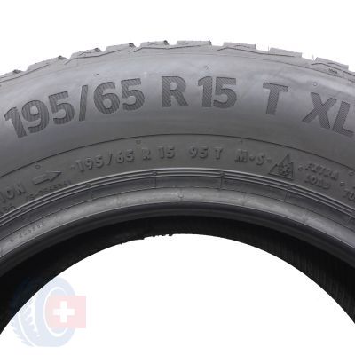 5. Opony 195/65 R15 2x CONTINENTAL 95T XL WinterContact TS870 Zimowe 2021, 2023 Jak Nowe 7,2-7,5mm