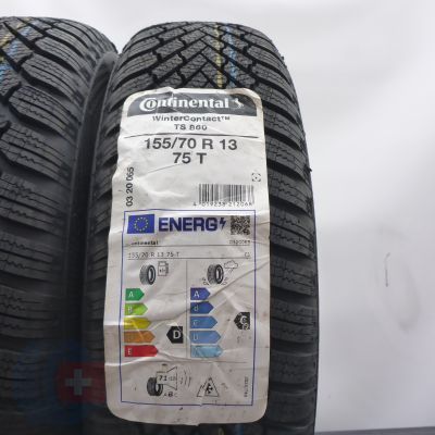 3. Opony 155/70 R13 2x CONTINENTAL 75T WinterContact TS 860 Zimowe 2023