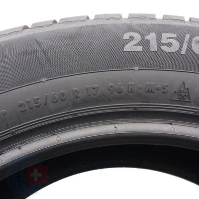 5. 4 x CONTINENTAL 215/60 R17 96H ContiWinterContact TS830P M0 Zima 2017, 2018 6,8-8,2mm