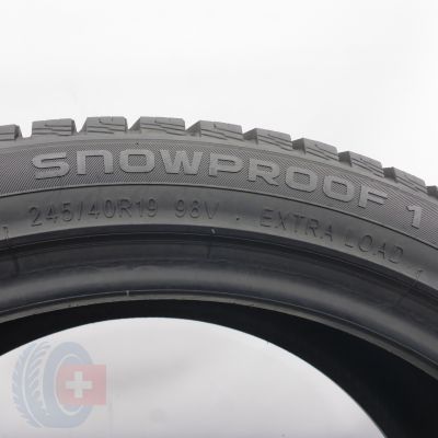 6. Opony 245/40 R19 2x NOKIAN 98V Snowproof 1 Zimowe 2024 7,8mm