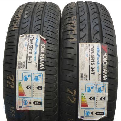 2 x YOKOHAMA 175/65 R15 84T BluEarth AE-01 Lato 2016 Jak Nowe Nieużywane 