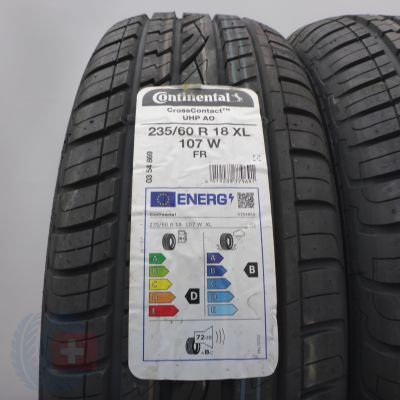 2. Opony 235/60 R18 4x CONTINENTAL 107W XL CrossContact UHP AO Letnie 2022 Nieużywane