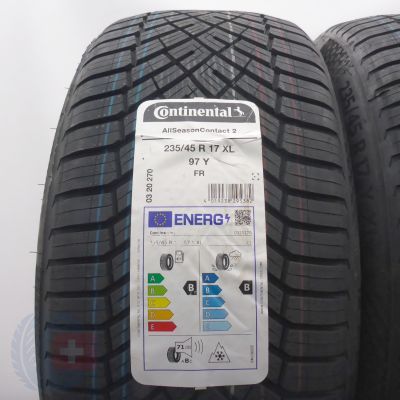 2. Opony 235/45 R17 2 x CONTINENTAL 97Y XL AllSeasonContact 2 Wielosezonowe 2025 