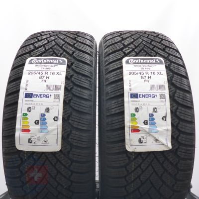 4. Opony 205/45 R16 2x Continental 87H XL WinterContact TS 860 Zimowe 2021