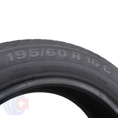 6. 4 x CONTINENTAL 195/60 R16 C 99/97H VancoContact 2 Lato 2015 