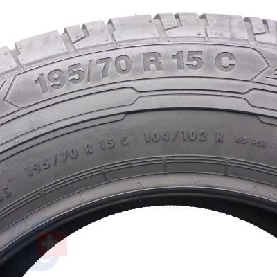 5. Opony 195/70 R15C 4x CONTINENTAL 104/102R ContiVanContact 200 Letnie 2019 Jak Nowe Nieużywane