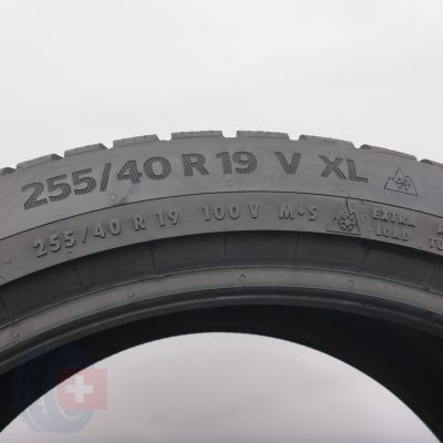 7. Opony 255/40 R19 2x CONTINENTAL 100V XL WinterContact TS 870 P Zimowe 2023 7,8-8mm 2021 6mm