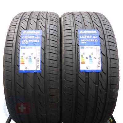 3. Opony 265/40 ZR22 4x LANDSAIL 106W XL LS588 SUV Letnie 2021 Jak Nowe Nieużywane