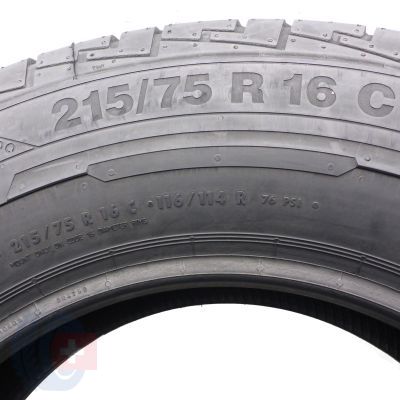 4. Opony 215/75 R16C 2x CONTINENTAL 116/114R ContiVanContact 100 Letnie 2015 Nieużywane