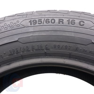3. 2 x CONTINENTAL 195/60 R16C 99/97H ContiVanContact 100 Lato 2020 Jak Nowe Nieużywane