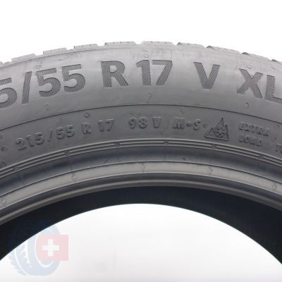 6. Opony 215/55 R17 2x CONTINENTAL 98V XL WinterContact TS 870 P Zimowe 2022/25 8,8-7,5mm