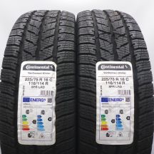 3. Opony 225/75 R16C 4x CONTINENTAL 116/114R VanContact Winter Zimowe 2022 Nieużywane