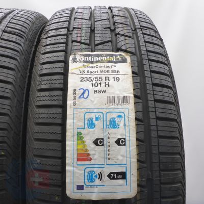 2. Opony 235/55 R19 4x CONTINENTAL 101H CrossContact LX Sport RFT M0E M+S Letnie 2020