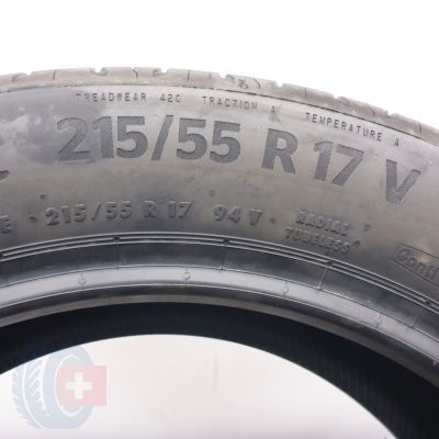 4. Opony 215/55 R17 2x CONTINENTAL 94V EcoContact 6 Seal Letnie 2025 Nieużywane