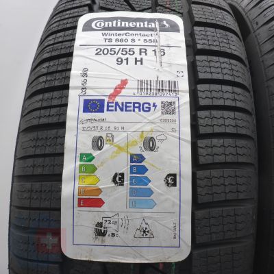 3. Opony 205/55 R16 4x CONTINENTAL 91H WinterContact TS 860 S RFT BMW Zimowe 2023