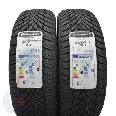 Opony 185/60 R16 2x CONTINENTAL 86H WinterContact TS860 Zimowe 2021 Jak Nowe Nieużywane 