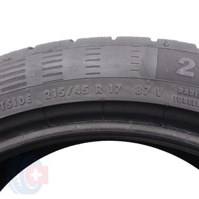 5. 4 x CONTINENTAL 215/45 R17 87V ContiEcoContact 5 Lato 2016, 2017 6,8-7,2mm