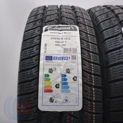 3. Opony 215/60 R16C 4x CONTINENTAL 103/101T VanContact Winter Zimowe 2024 Nieużywane 