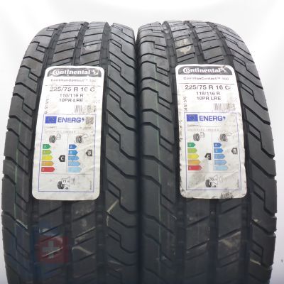 Opony 225/75 R16C 2x CONTINENTAL 118/116R  ContiVanContact 100 Letnie 2022