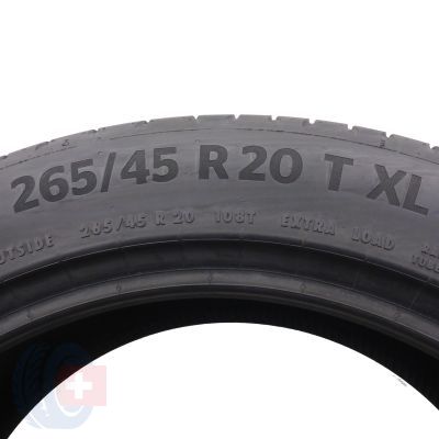 2. Opona 265/45 R20 1x CONTINENTAL 108T XL EcoContact 6Q Seal + Letnia 2022 5,5mm