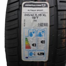 2. 1 x GENERAL 245/40 R19 98Y XL Altimax Sport  Lato 2019 Jak Nowa
