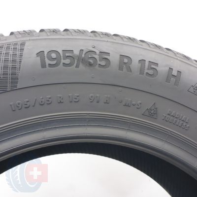 6. Opony 195/65 R15 2x CONTINENTAL 91H WinterContact TS860 Zimowe 8mm