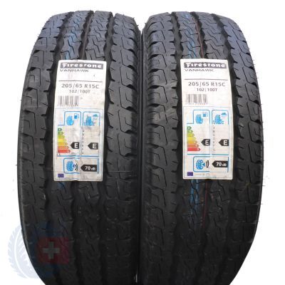 4. Opony 205/65 R15C 4x FIRESTONE 102/100T Vanhawk Letnie 2015, 2016 Nieużywane