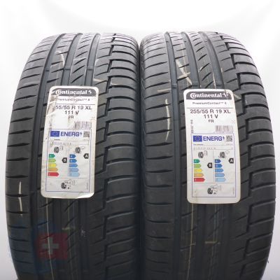 4. Opony 255/55 R19 4x CONTINENTAL 111V XL PremiumContact 6 Letnie 2022 Nieużywane 