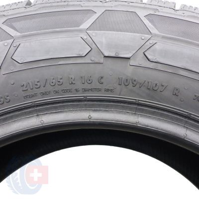 4. Opony 215/65 R16C 2x CONTINENTAL 109/107R VanContact Winter Zimowe 2022 Jak Nowe 7,5-8mm