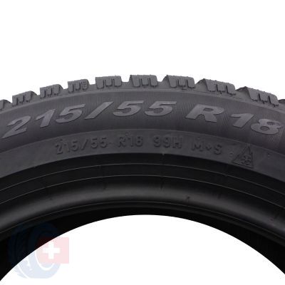 2. Opona 215/55 R18 1x PIRELLI 99H XL Winter 2 Cinturato Zimowa 2021 Jak Nowa 8mm 