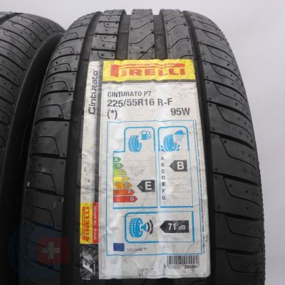 3. Opony 225/55 R16 2x PIRELLI 95W Cinturato P7 RFT BMW Letnie 2018 Nieużywane