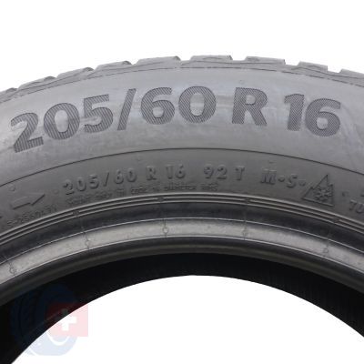 3. Opona 205/60 R16 1x CONTINENTAL 92T WinterContact TS870 zimowa 7,2mm 2021 Jak Nowa