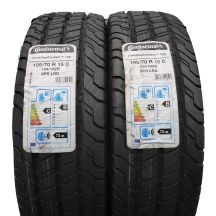 Opony 195/70 R15C 2x CONTINENTAL 104/102R ContiVanContact 100 Letnie 2019 Jak Nowe Nieużywane