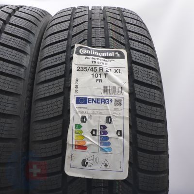 2. Opony 235/45 R21 2x CONTINENTAL101T XL WinterContact TS 870 P Zimowe 2023 
