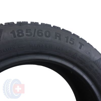 6. 4 x CONTINENTAL 185/60 R15 84T ContiWinterContact TS850 Zima 2015 7,5-8mm