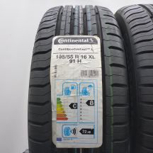3. Opony 195/55 R16 4x CONTINENTAL 91H XL ContiEcoContact 5 Letnie 2020 
